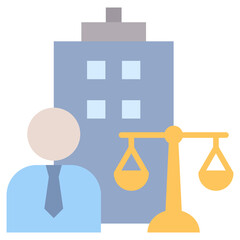 Poster - Corporate Law Flat Icon