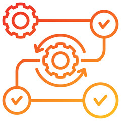 Poster - Process Line Gradient Icon