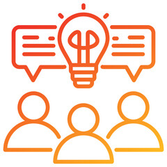 Poster - Discussion Line Gradient Icon