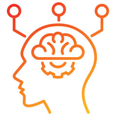Poster - Psychology Line Gradient Icon