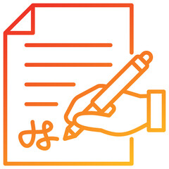 Poster - Signing Line Gradient Icon