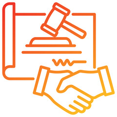 Poster - Contract Law Line Gradient Icon