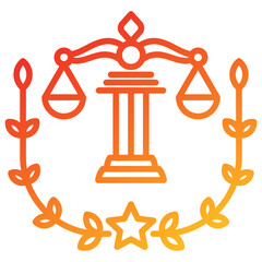 Poster - Law Firm Line Gradient Icon