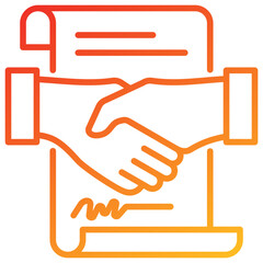 Poster - Legal Agreement Line Gradient Icon