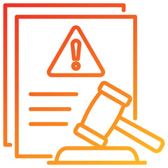 Poster - Lawsuit Line Gradient Icon