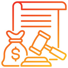 Poster - Bail Line Gradient Icon