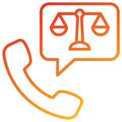 Poster - Hotline Line Gradient Icon