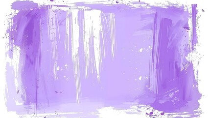 Poster - Abstract purple background with textured brushstrokes and artistic splatters on white