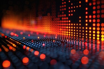 Poster - A vibrant abstract depiction of light and digital patterns