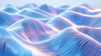 Fototapete - Abstract flowing light wave effect in digital technology design. Seamless modern art of energy in cyberspace create electric system with diagram pattern perfect for futuristic style background. AIG53.