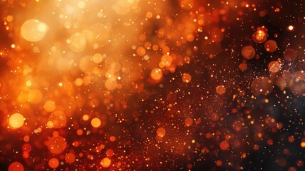 Poster - The abstract picture about warm tone colorful particle lighting lights creating a blurred and festive background. Sparkling lights evoke a sense of celebration and joy perfect for party theme. AIG53.