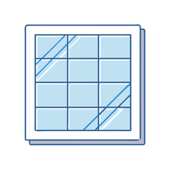 Poster - Window glass pane frame light blue interior design architecture building construction home improvement