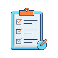 Poster - Checklist clipboard task management to do list planning organization project management workflow process