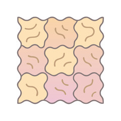 Poster - Abstract pattern design with wavy shapes and pastel colors in a seamless arrangement background art