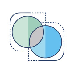 Poster - Venn diagram illustration concept of intersection and union of sets infographic design graphic element
