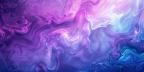 Fototapete - Abstract fluid design in shade of purple and blue. Background image of liquid or fluid texture with mixing purple and blue gradient color. Artistic background for modern design and digital art. AIG51.