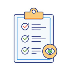 Poster - Checklist clipboard task management check mark list to do item survey inspection form review audit