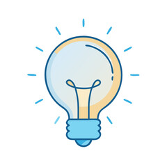 Poster - lightbulb idea innovation inspiration creative thinking solution energy electric light bulb vector a