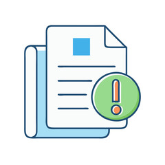 Poster - File document error exclamation mark attention warning alert caution problem information notice important