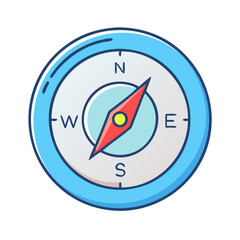 Poster - Compass navigation direction travel adventure journey exploration discovery orientation icon vector design