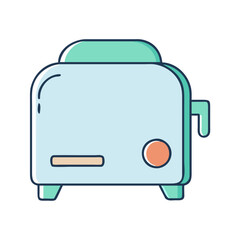 Poster - Illustration of toaster kitchen appliance breakfast bread toast cooking equipment food design