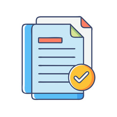 Poster - Document checklist icon for task management and to do list application and project planning