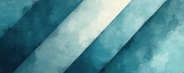 Poster - Abstract blue retro background with geometric, angular design. Textured surface with diagonal stripes, grunge style, faded colors. Suitable art design for wallpaper, textile, modern decor.