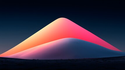 Poster - Pastel Pink and Orange Sand Dunes at Sunset