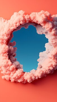 Pastel Pink Cloud Swirl Abstract Background