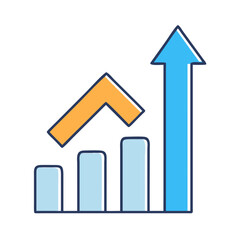 Poster - Growth chart diagram infographic business finance data analysis report success strategy vector