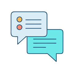 Poster - Illustration of speech bubbles for online communication and digital messaging platform usage