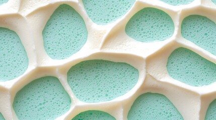 Poster - Pastel Seafoam Green and Off White Foam Pattern Texture