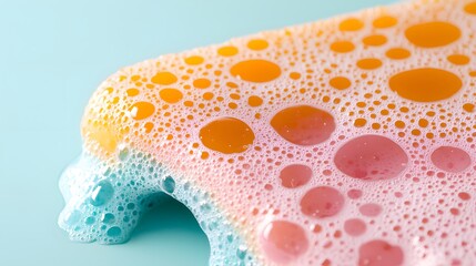 Poster - Pastel Soap Foam with Soft Focus and Macro Photography