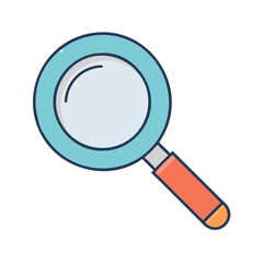 Poster - Magnifying glass icon search tool find zoom lens loupe detective investigation discovery research