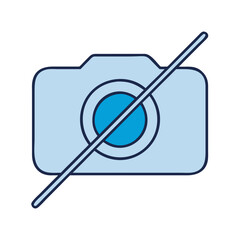 Poster - No camera image photography forbidden symbol icon vector illustration for graphic design and web design needs