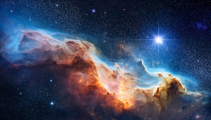 Wall Mural - cosmic dust and nebulae dark background