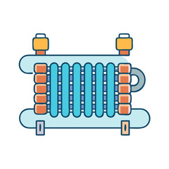 Poster - Radiator heater heating system cooling element home appliance climate control equipment design