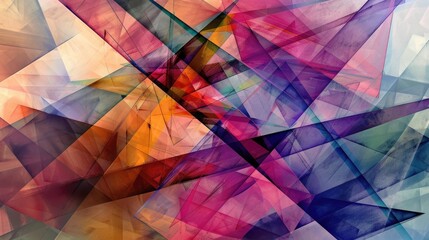 Fototapete - The abstract picture of the colourful geometry polygon multiple triangles repetitive shapes background, geometry is about study shapes, sizes, properties, and dimensions of objects and spaces. AIG51.