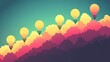 © Artajar - Innovative thinking illustrated with vibrant pixel art lightbulbs ascent toward a bright future horizon concept and creative vision