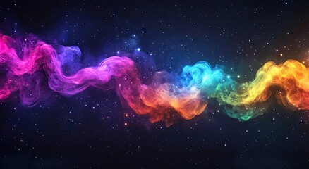 Wall Mural - colorful nebulae swirls in deep space
