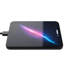 Poster - Wireless charging desk pad isolated on transparent background