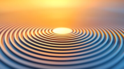 Poster - Soft Pastel Ripple Texture Forming Circular Wave Pattern