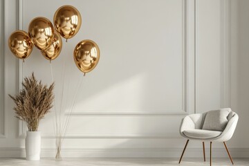 Poster - 3d Gold Foil Balloons 2026