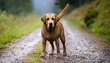 © Mason - wet labrador on a gravel path