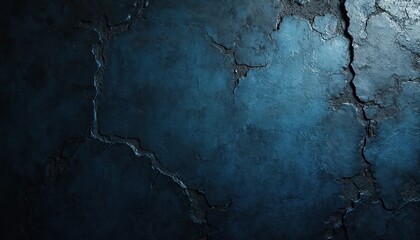 Aufkleber - Edgy abstract background illustration. Moody grunge-inspired grainy surface with rough textures. Dark blue, gray color palette. industrial chic concept.
