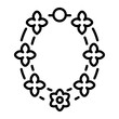 © Prosymbols - A line style icon of flower garland