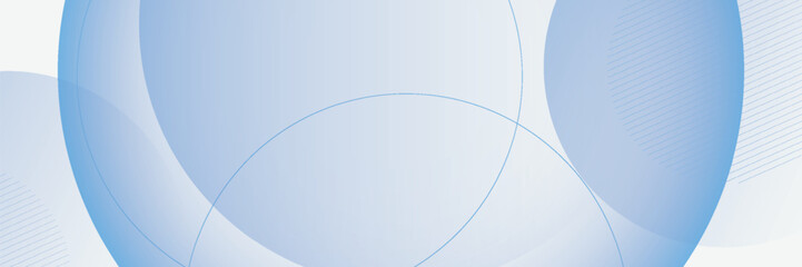 Aufkleber - 3D blue white abstract background overlap layer on bright space with cutout shape effect decoration.