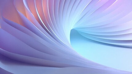 Poster - Purple waves forming abstract art background with paper curve shapes. Geometric abstract illustration, digital backdrop or wallpaper concept for design and technology
