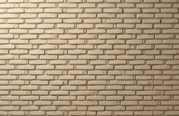 Poster - Seamless beige brick wall texture with horizontal rectangular bricks. Beige brick wall background pattern perfect for architecture construction design. Clean orderly exterior surface, ideal for