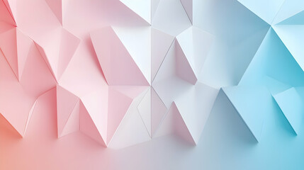 Poster - Geometric Abstraction: A Dance of Light and Shadow on Folded Surfaces